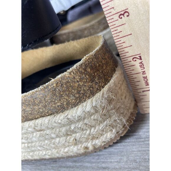 J. W. JW Anderson Chain Black White Leather Espadrille Platform Sandals Women 38 - Picture 7 of 16